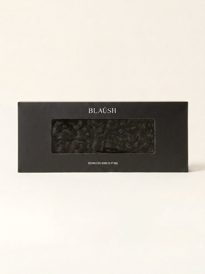 BLAÜSH Raw Clip-ins packaging — Ample