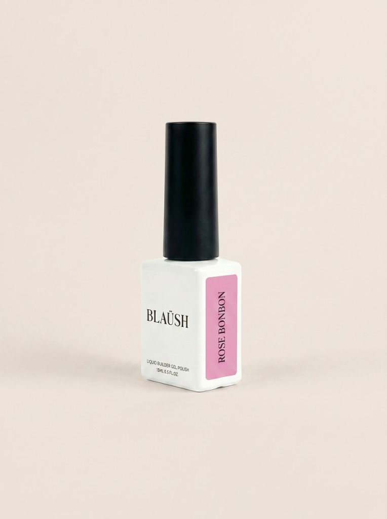 BLAÜSH Rose Bonbon — Liquid Builder Gel polish bottle